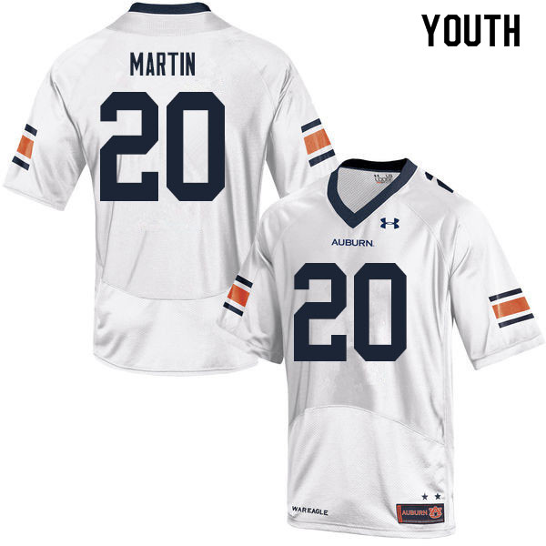 Youth #20 Asa Martin Auburn Tigers College Football Jerseys Sale-White